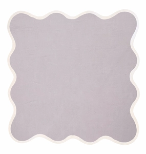 Scalloped Square Table Linen, Lilac cute desktop display