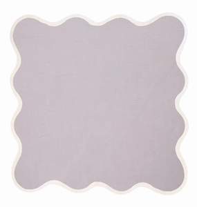 Scalloped Square Table Linen, Lilac mini desktop sculpture