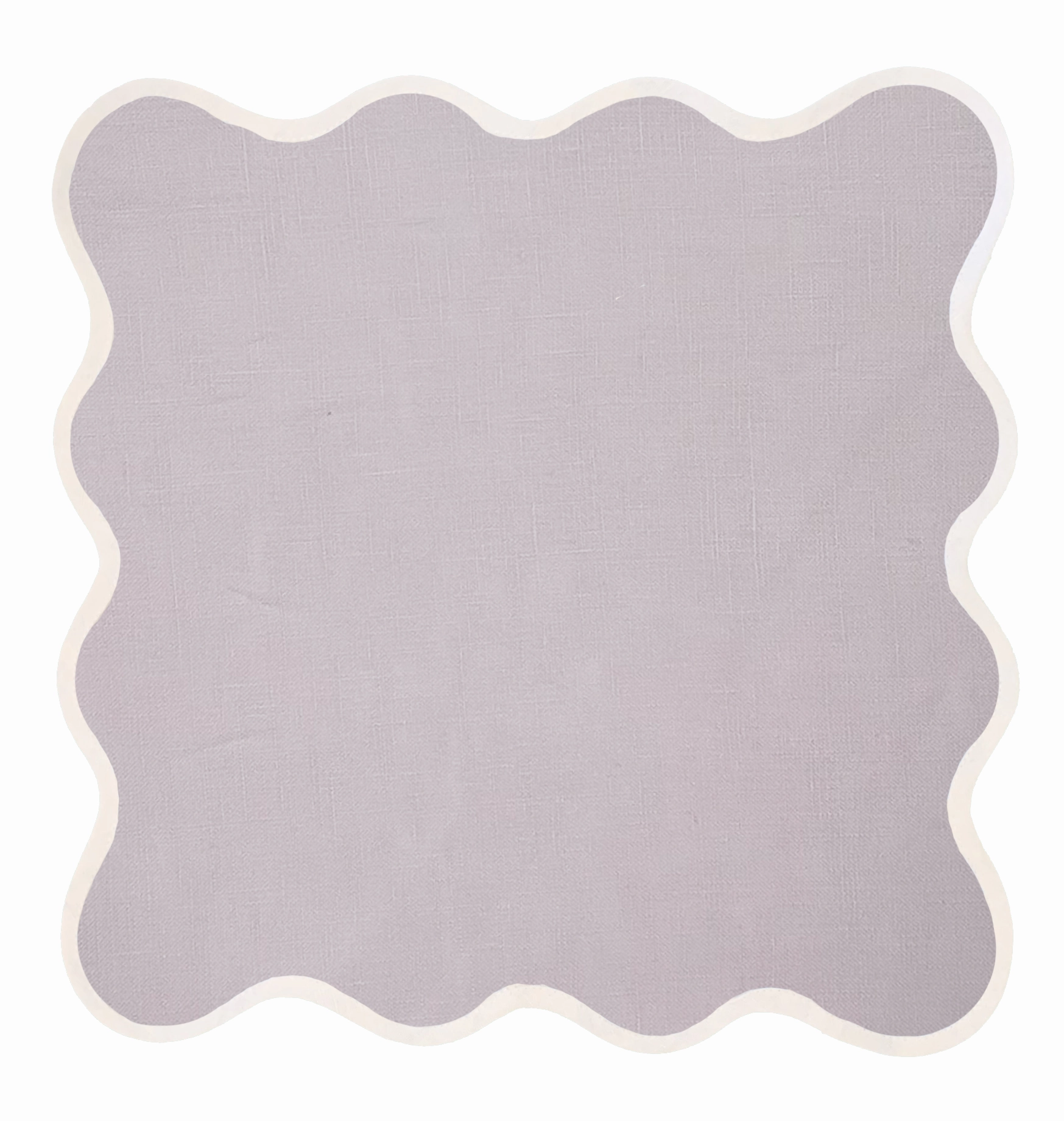 Scalloped Square Table Linen, Lilac mini desktop sculpture