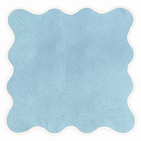 Scalloped Square Table Linen, Sky Blue cute desktop display