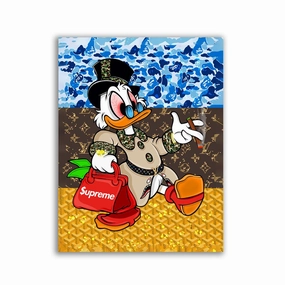 Scrooge McDuck Drip by Sean Flores framed mural artwork