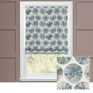 Sea Urchin Printed Cotton Made to Measure Roman Blinds Slate chic floor carpet  