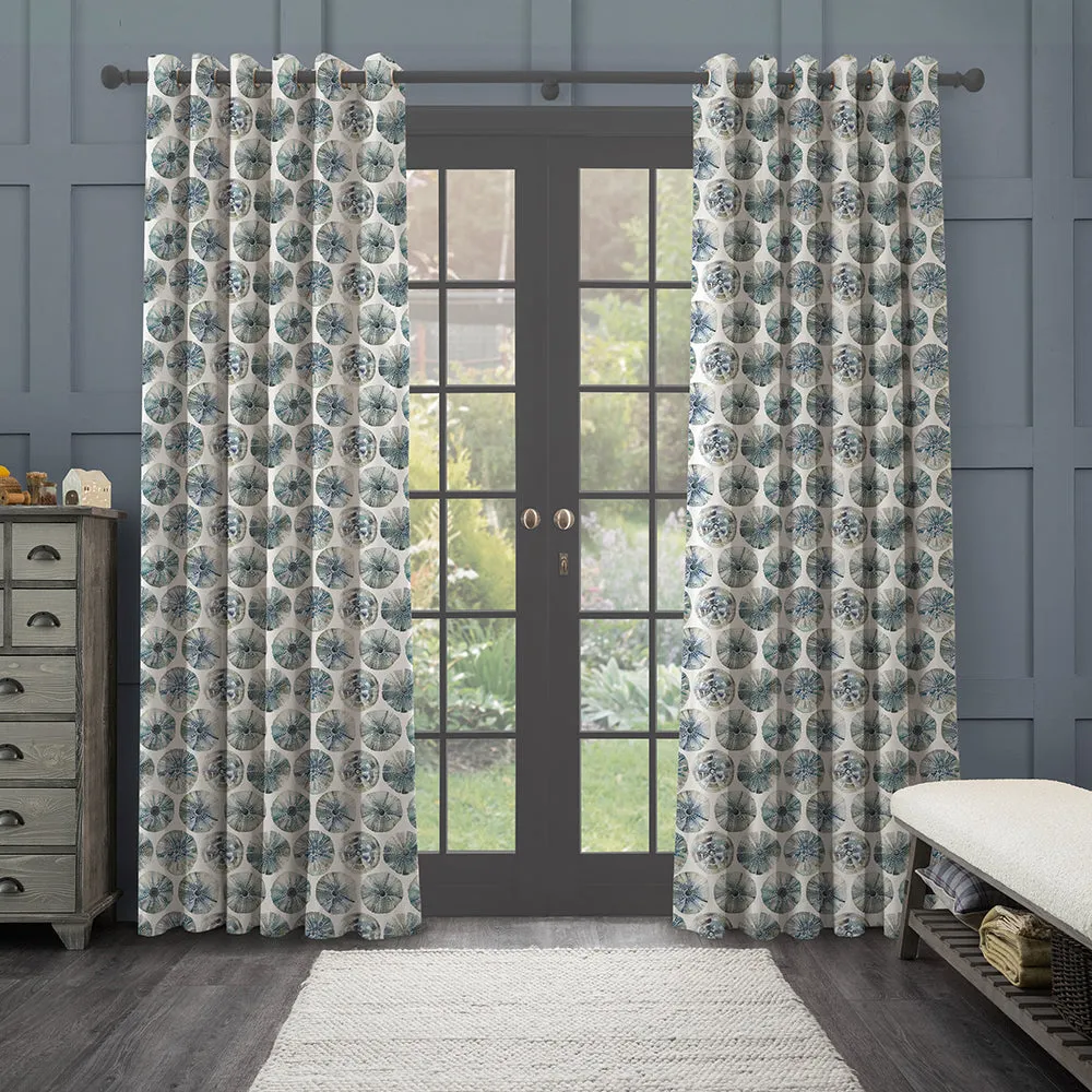 Sea Urchin Printed Made to Measure Curtains Slate