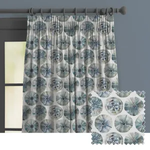Sea Urchin Printed Made to Measure Curtains Slate chic floor carpet  