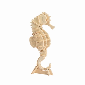 Seahorse 3D Wooden Puzzle, 6-1/4-Inch wooden room decoration