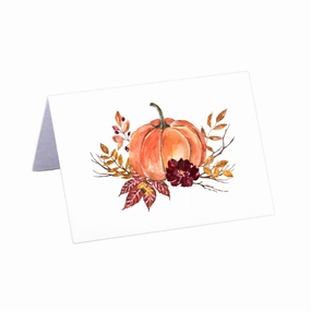 Seasonal Pumpkin Place Cards mini desktop sculpture