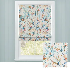 Seaweed Printed Cotton Made to Measure Roman Blinds Cobalt chic floor carpet  