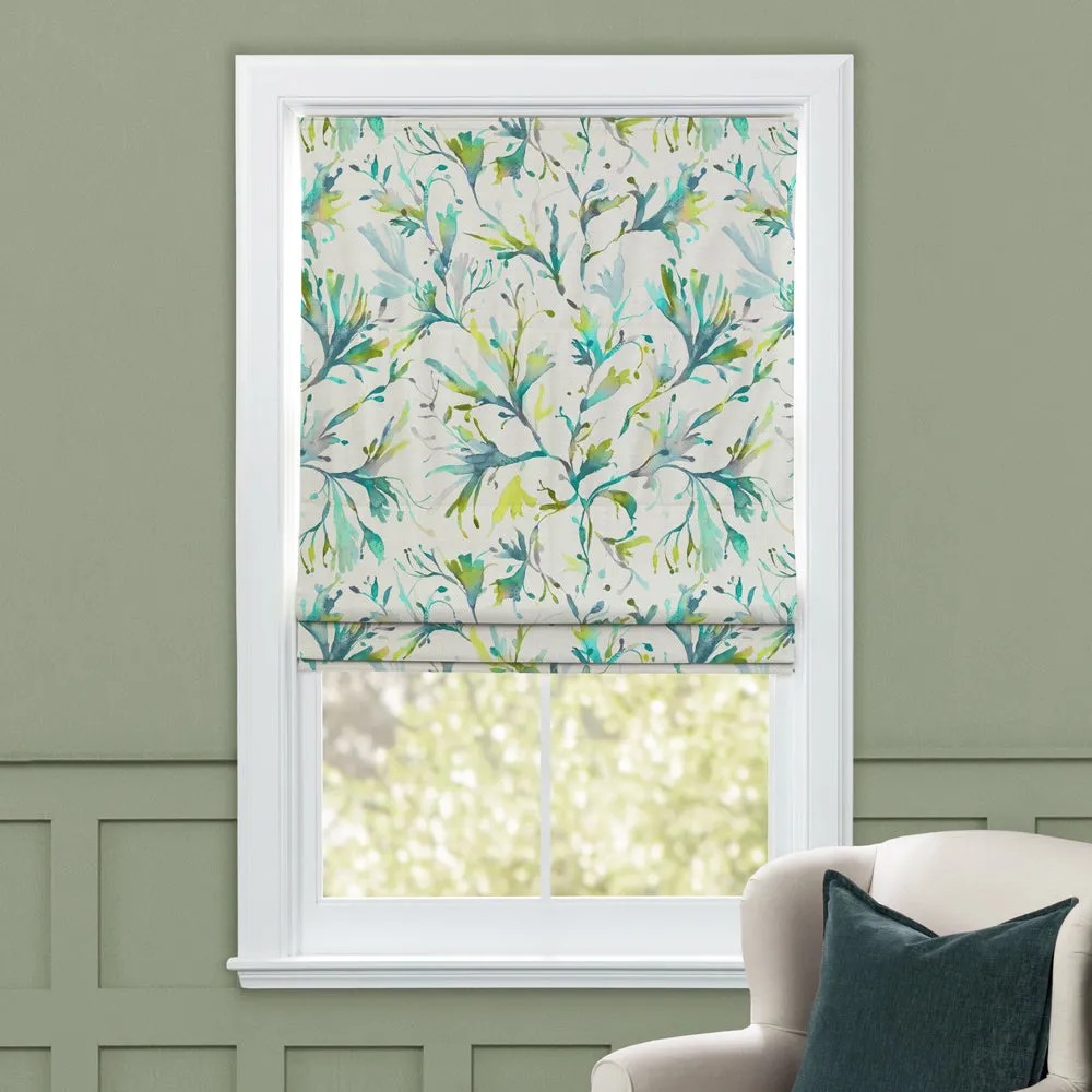 Seaweed Printed Cotton Made to Measure Roman Blinds Kelpie