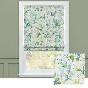Seaweed Printed Cotton Made to Measure Roman Blinds Kelpie chic floor carpet  