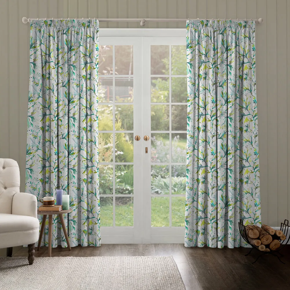 Seaweed Printed Made to Measure Curtains Kelpie