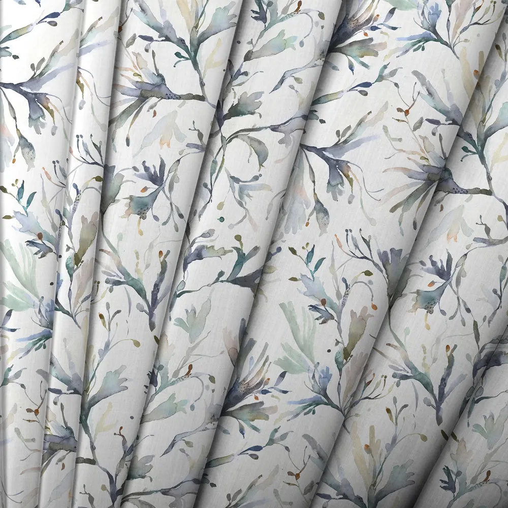 Seaweed Printed Made to Measure Curtains Slate