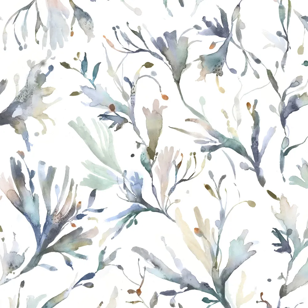 Seaweed Printed Made to Measure Curtains Slate