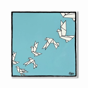Secrets of origami by Spanjer framed mural artwork