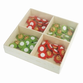 Self Adhesive Lion Wooden Favors, 2 Colors, 40-Count wooden room decoration