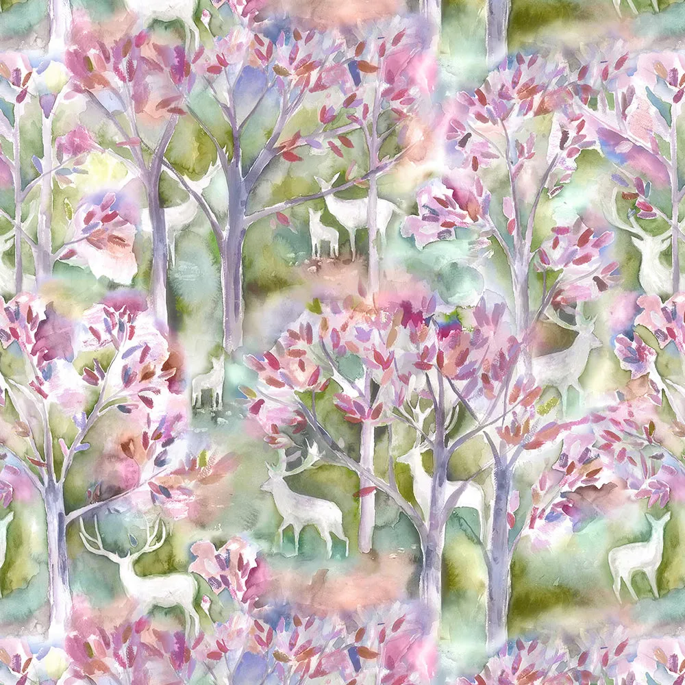 Seneca Forest Printed Cotton Made to Measure Roman Blinds Spring