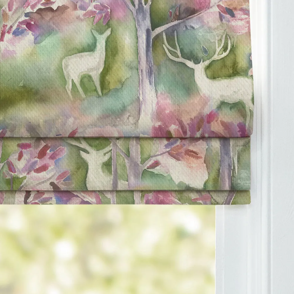 Seneca Forest Printed Cotton Made to Measure Roman Blinds Spring
