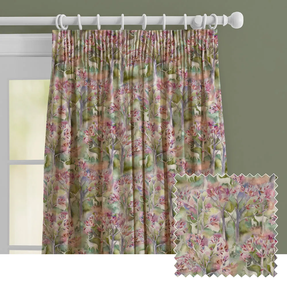 Seneca Forest Printed Made to Measure Curtains Spring chic floor carpet  