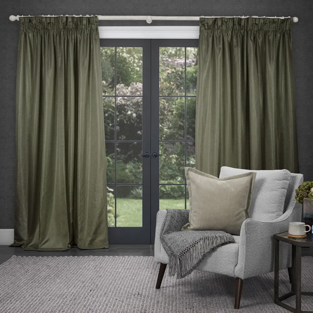 Sereno Woven Pencil Pleat Curtains Grass modern fashion rug  