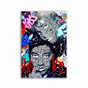Serge &amp; ane by RS Artist framed mural artwork