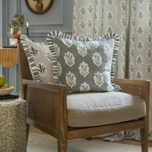 Sessile Leaf Ruffle Cushion Delph Blue modern fashion rug  
