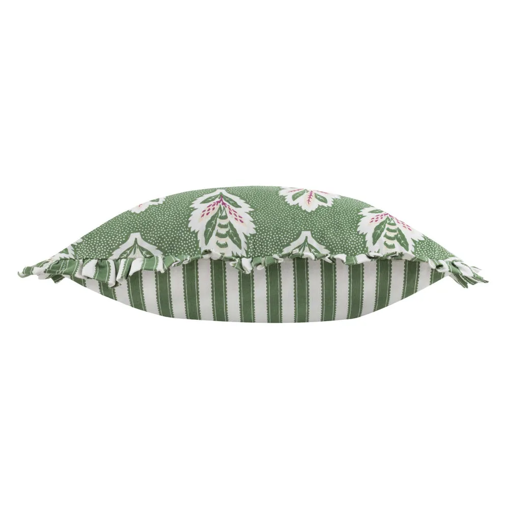Sessile Leaf Ruffle Cushion Leaf Green