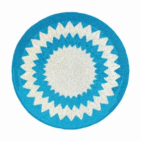 Set of 2 Blue & White Capri Placemats mini desktop sculpture