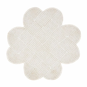 Set of 2 Silver & White Knot Placemats cute desktop display