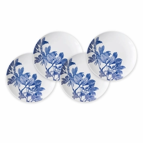 Set of 4 Blue Arbor Canap Plates cute desktop display