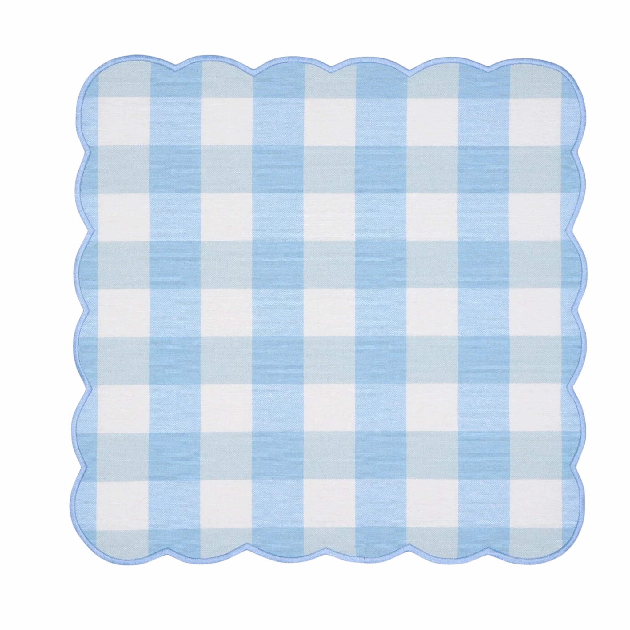 Set of 4 Blue Gingham Chloe Napkins mini desktop sculpture