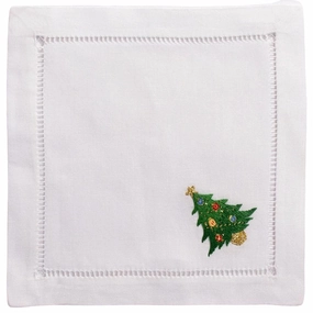 Set of 4 Christmas Tree Cocktail Napkins cute desktop display