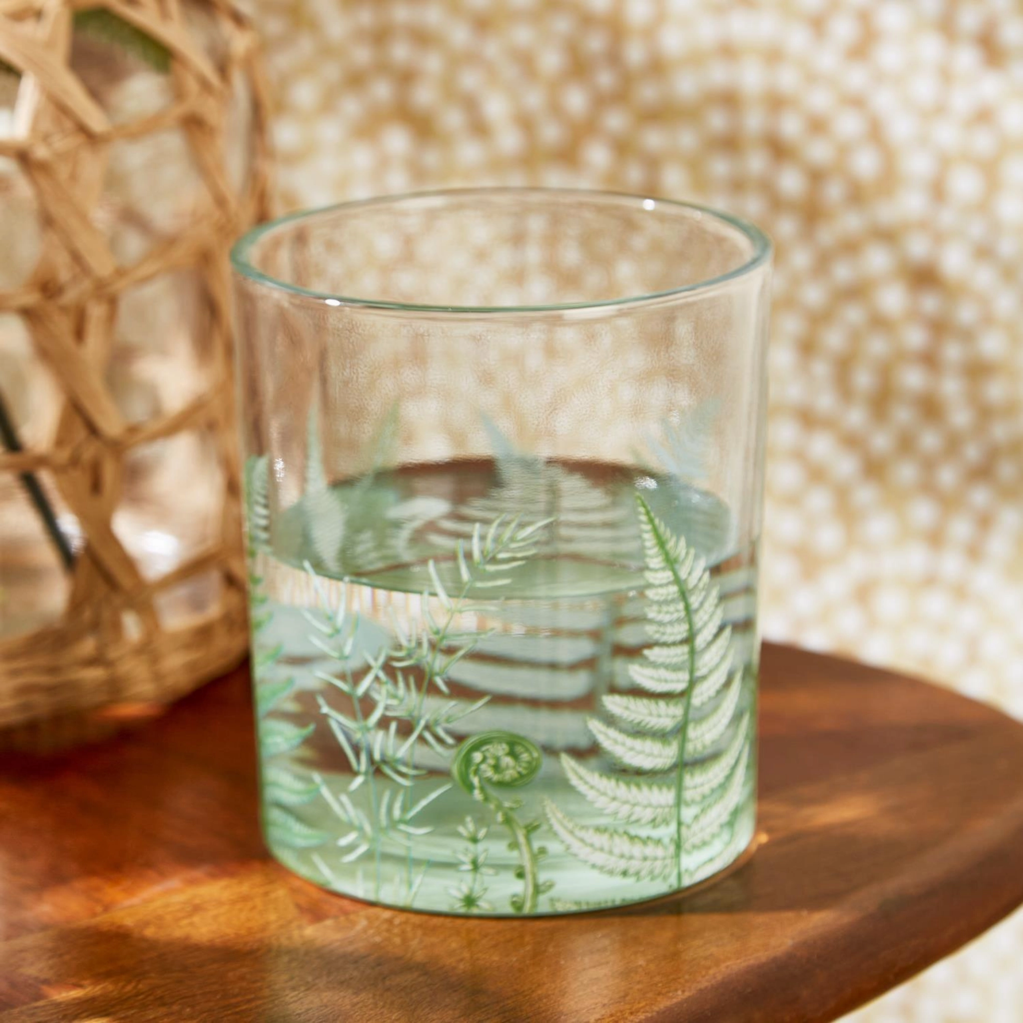 Set of 4 Fern Double Old Fashion Glasses
