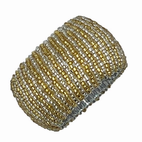 Set of 4 Gold Brilliant Napkin Rings cute desktop display