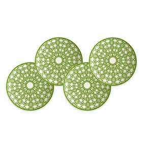 Set of 4 Green Newport Garden Gate Canap Plates cute desktop display