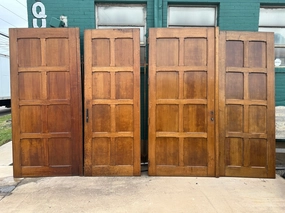 SET OF 4 LARGE PANELED OAK DOORS artistic wall mural
