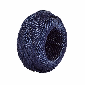 Set of 4 Navy Rope Napkin Rings mini desktop sculpture