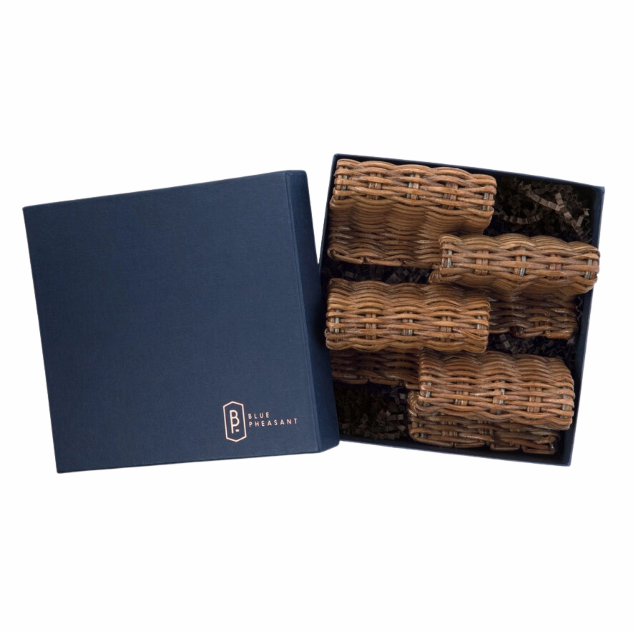 Set of 4 Rattan Place Card Holders