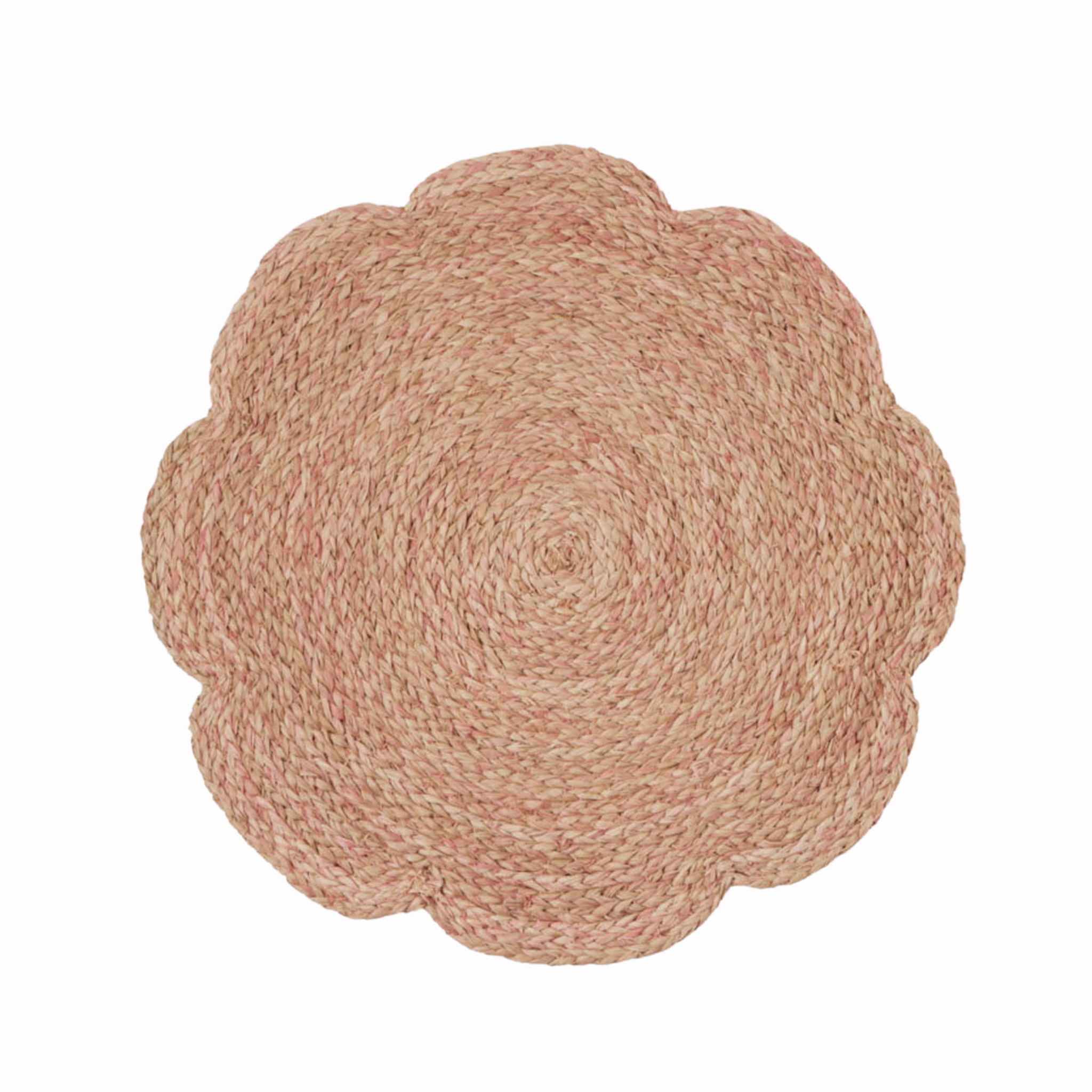 Set of 4 Round Vera Light Pink Flower Placemats mini desktop sculpture
