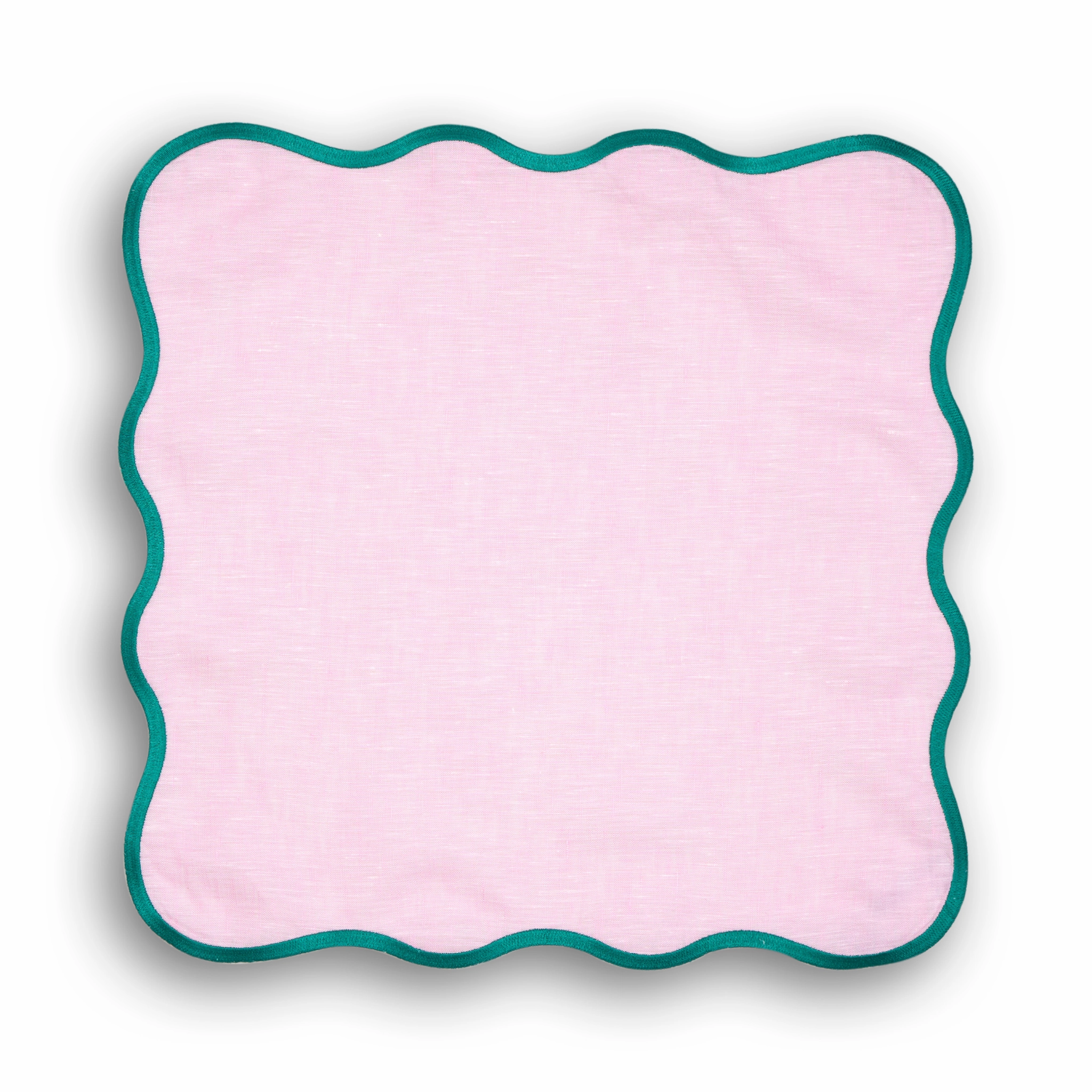 Set of 4 Scalloped Edge Lucia Napkins cute desktop display