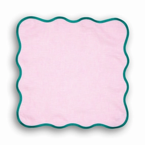 Set of 4 Scalloped Edge Lucia Napkins cute desktop display