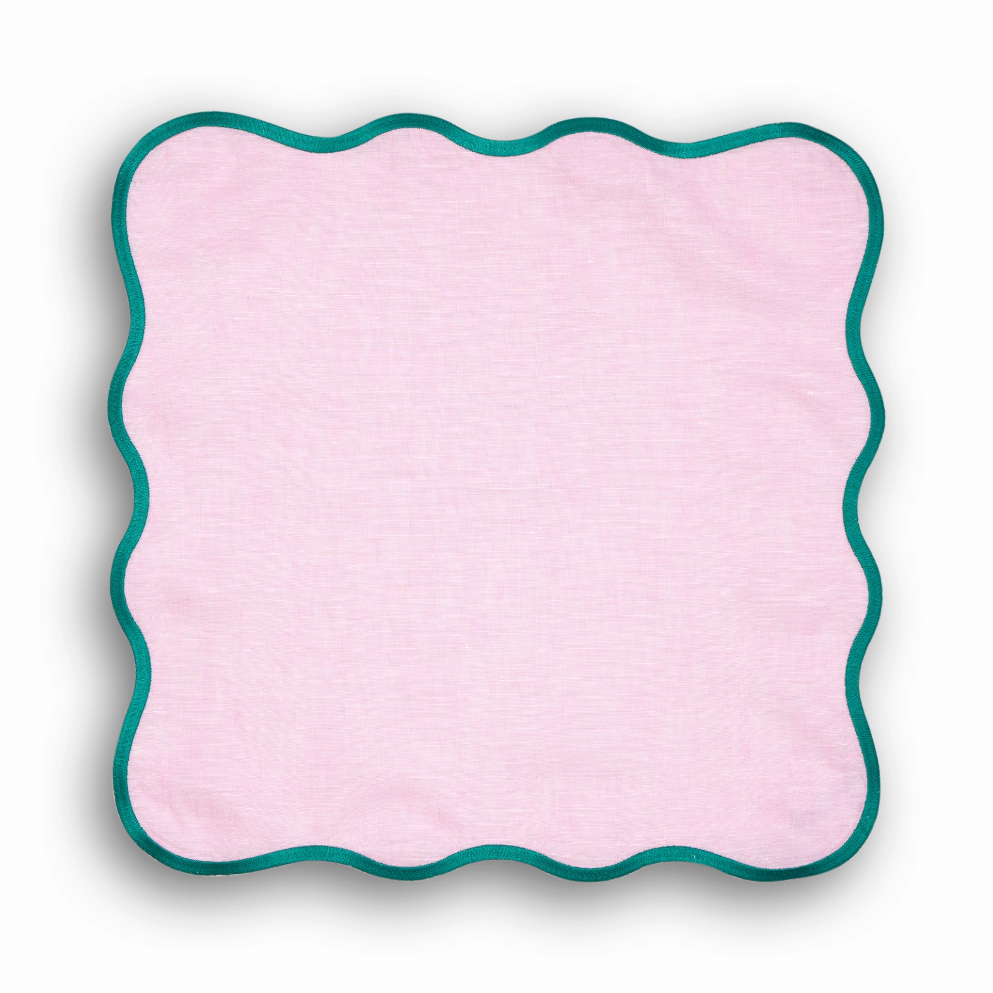 Set of 4 Scalloped Edge Lucia Napkins mini desktop sculpture