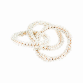 Set of 4 Three Ring Pearl Napkin Rings mini desktop sculpture