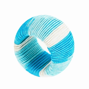 Set of 4 Turquoise Ombre Napkin Rings mini desktop sculpture