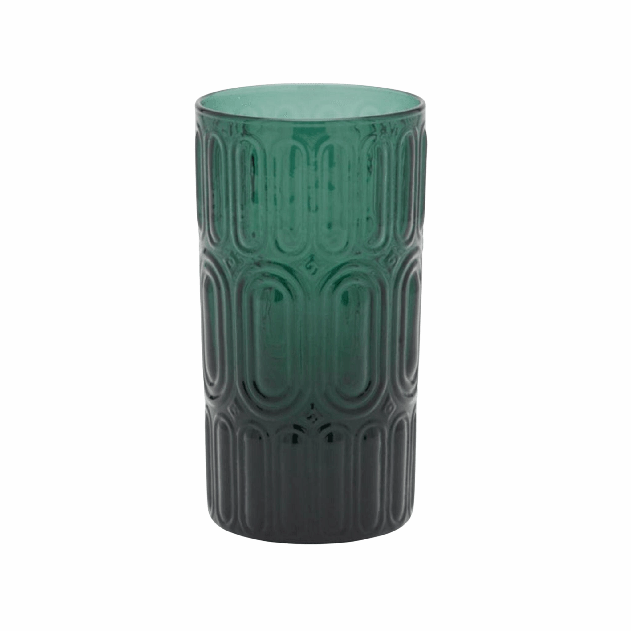 Set of 6 Smokey Green Hand Blown Glasses