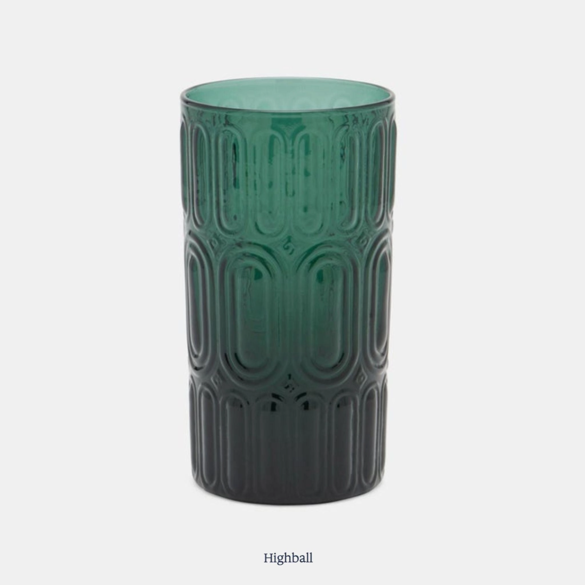 Set of 6 Smokey Green Hand Blown Glasses