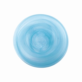 Set of Four Alabaster Aqua Dinner Plates mini desktop sculpture
