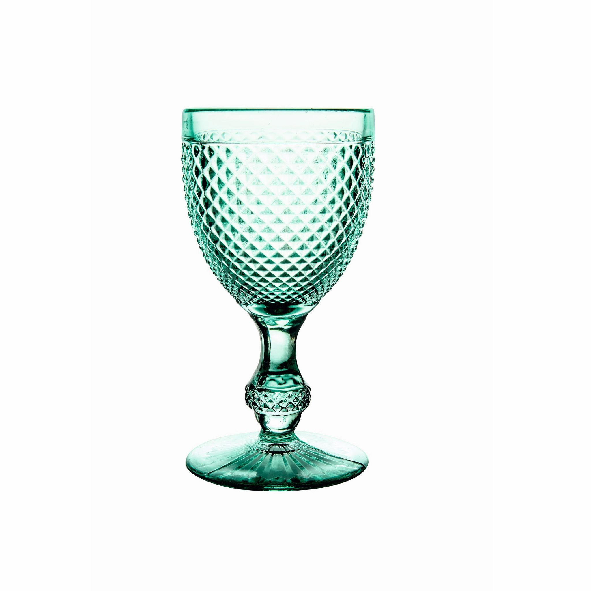 Set of Four Bicos Verde Water Goblets cute desktop display