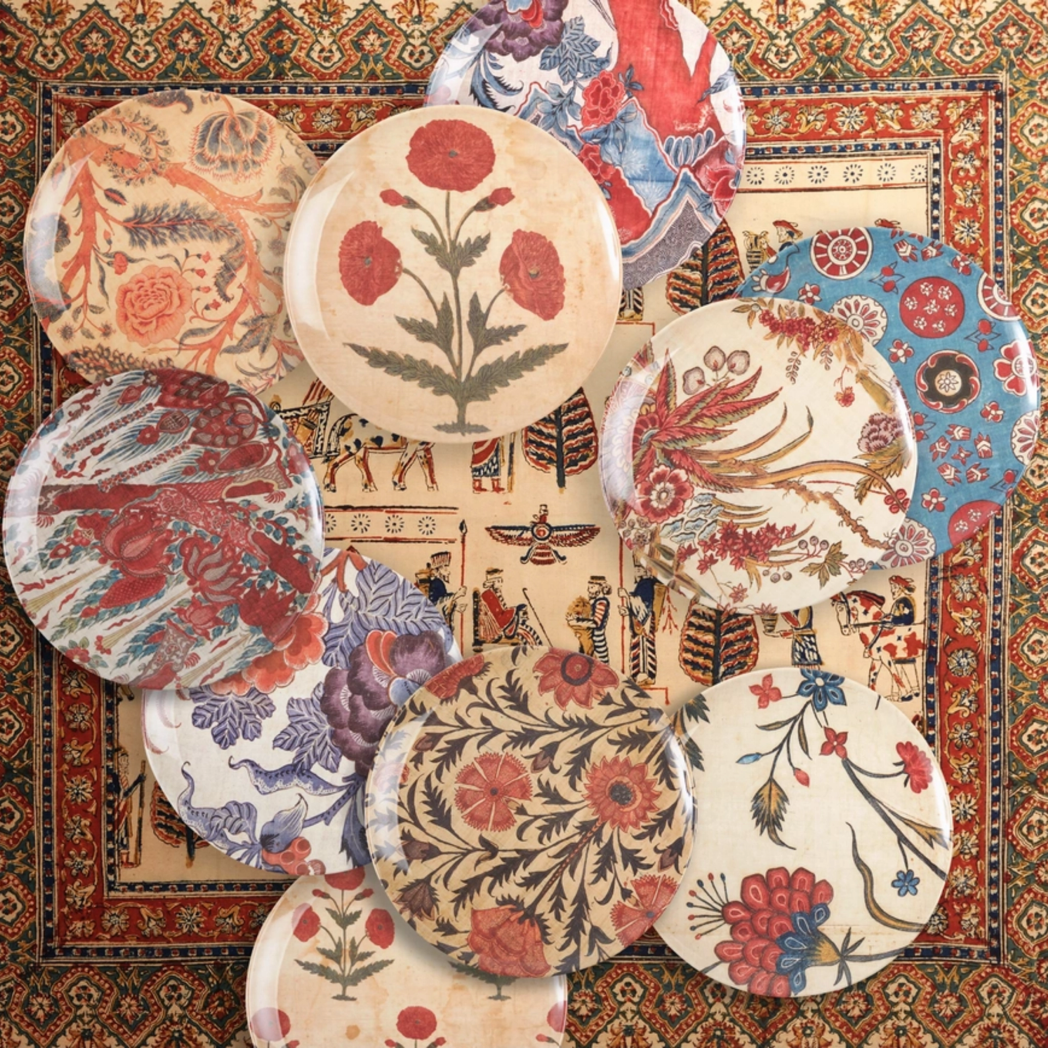 Set of Four Mughal Dinner Plates