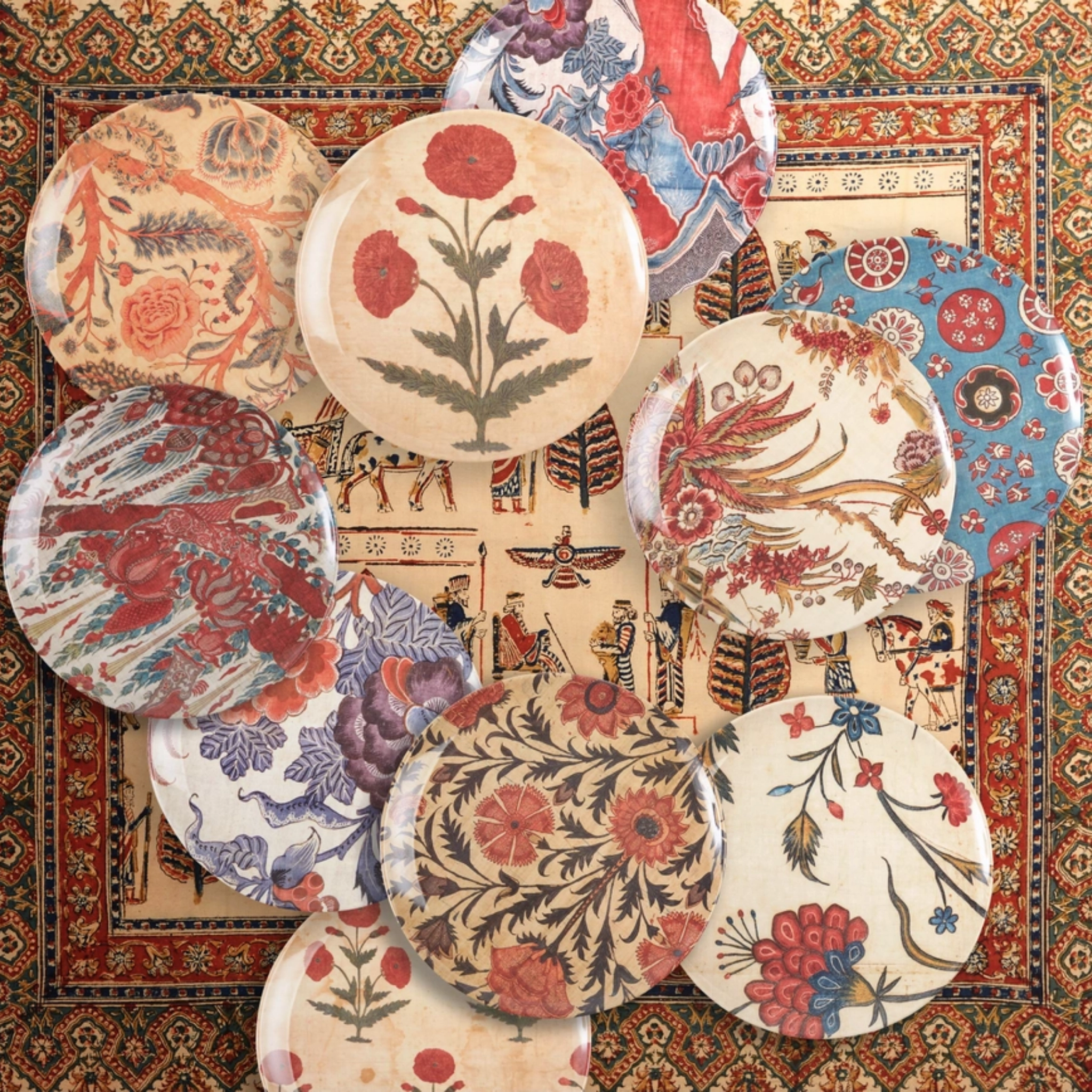Set of Four Mughal Dinner Plates