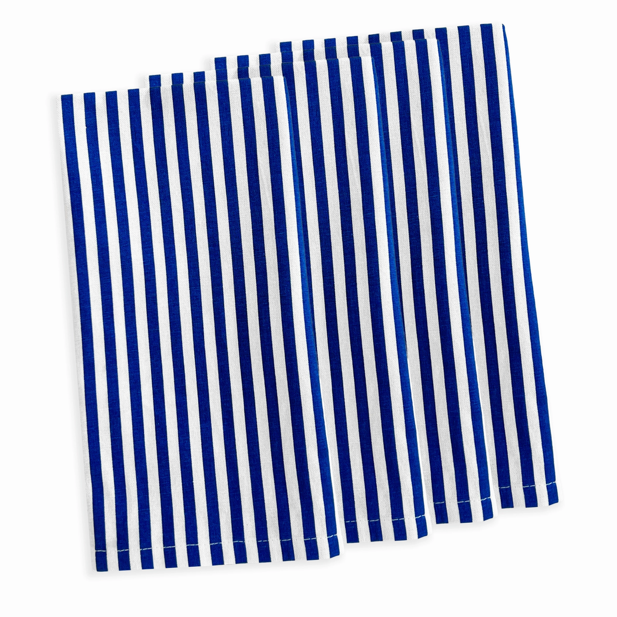 Set of Four Pinstripe Dinner Napkins in Blue mini desktop sculpture