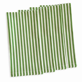 Set of Four Pinstripe Dinner Napkins in Green mini desktop sculpture